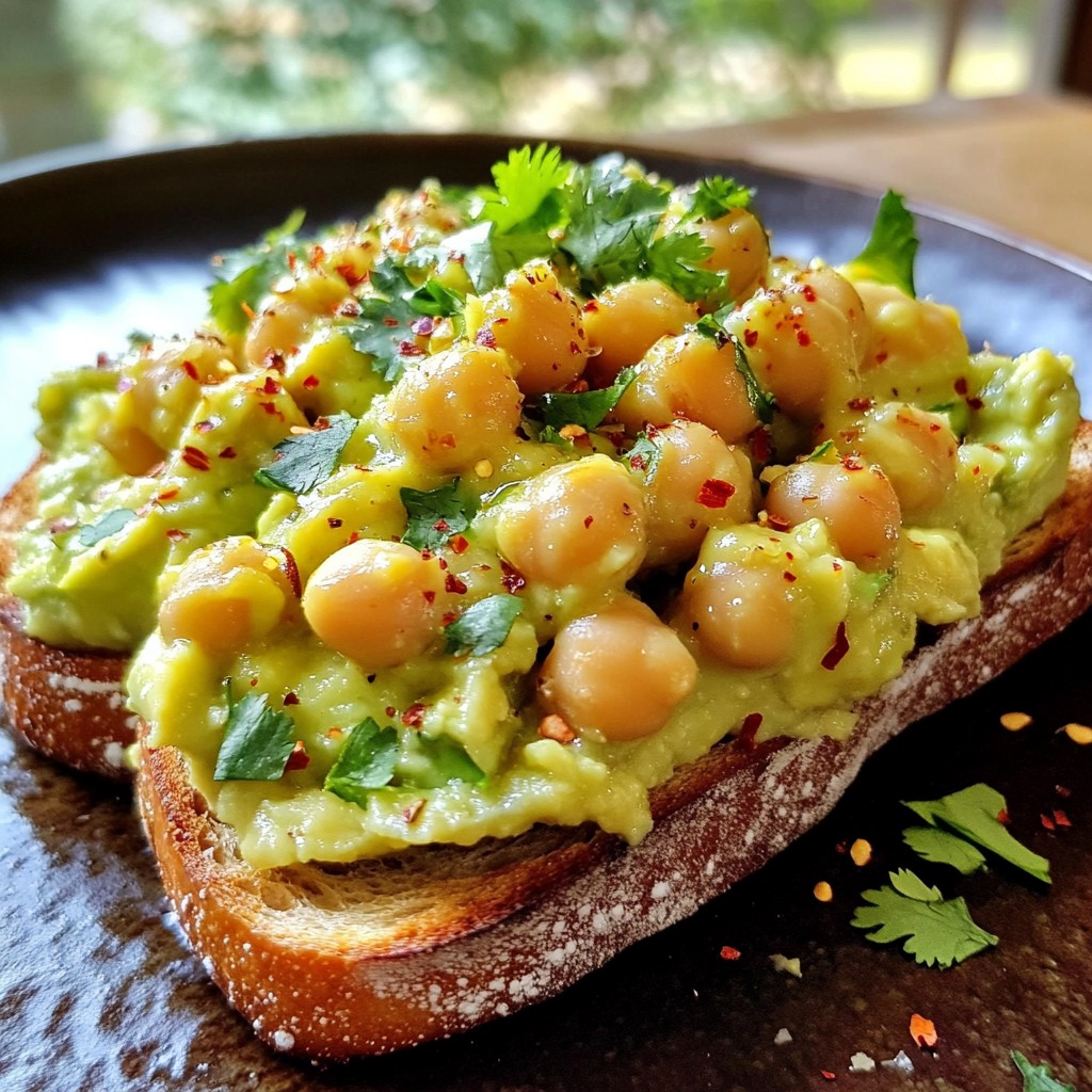 Quick Recipes Chickpea & Avocado Toast Delight