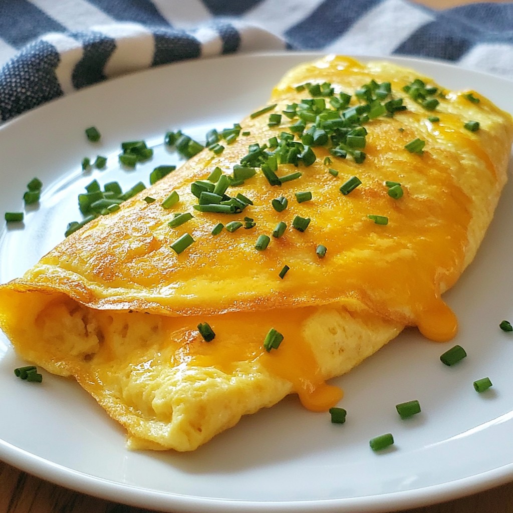 Fluffy Fast Cooking Cheddar & Chive Omelette Delight