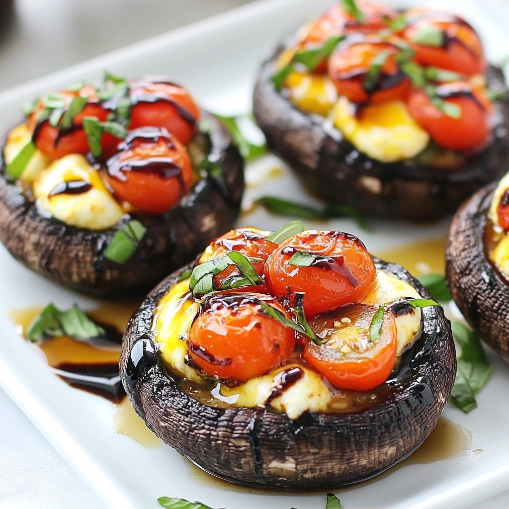 Simple Recipes Caprese Stuffed Portobello Mushrooms