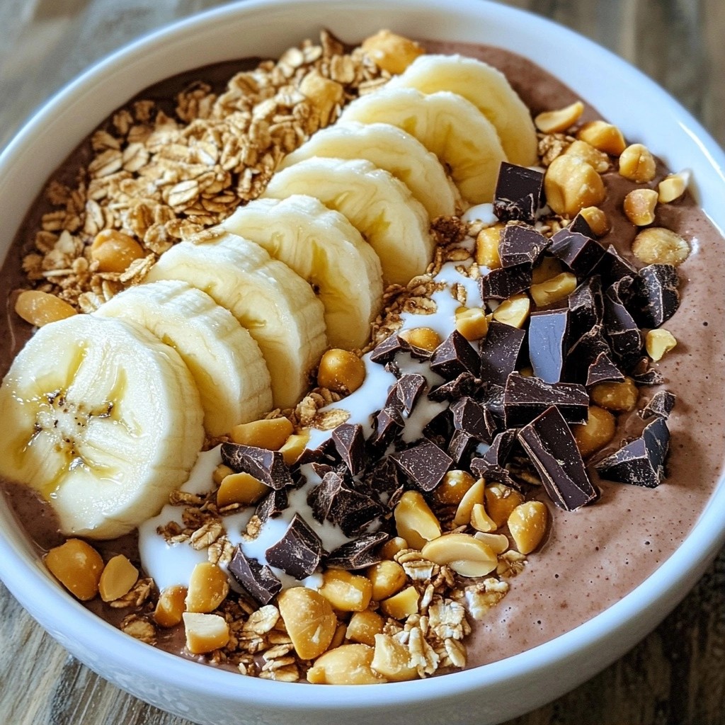 Fluffy Rapid Meals Chocolate Peanut Butter Smoothie Bowl