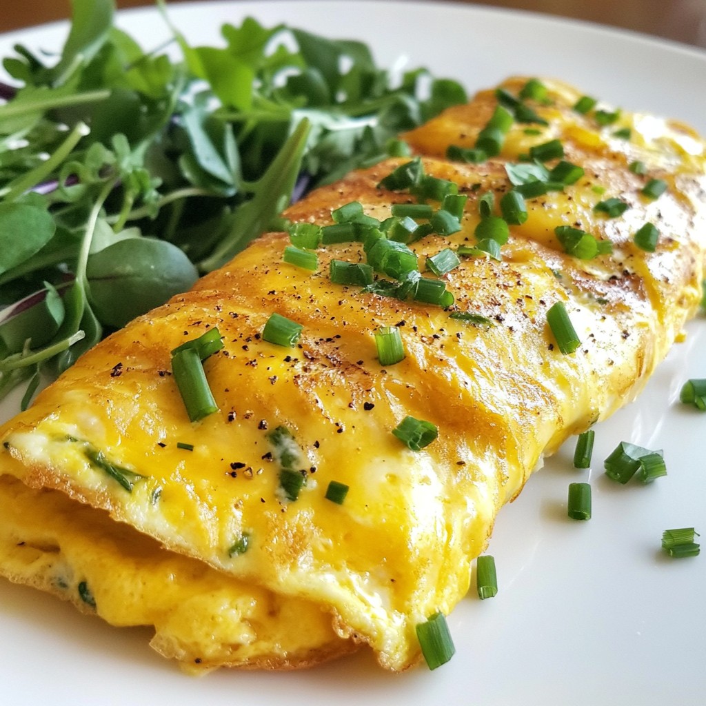 Fluffy Fast Cooking Cheddar & Chive Omelette Recipe