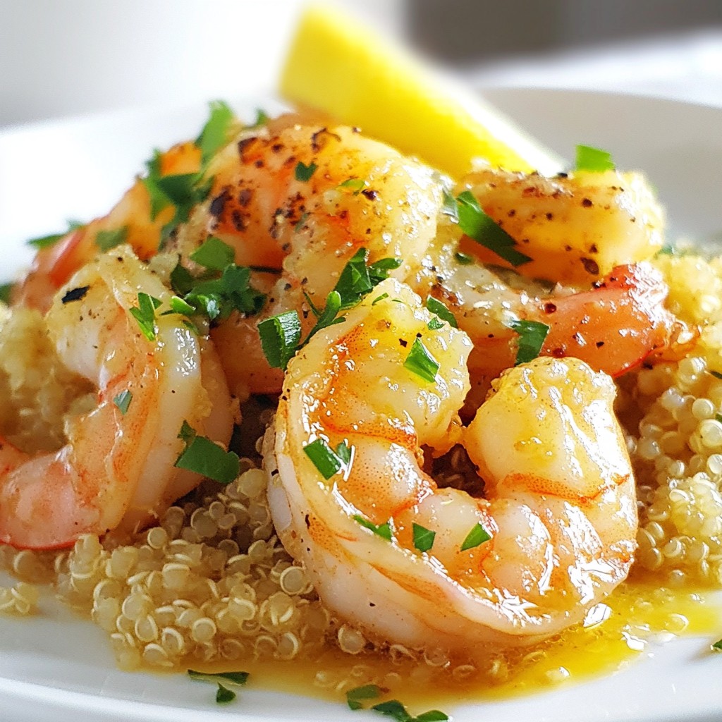 Fast Cooking Garlic Butter Shrimp & Quinoa Delight