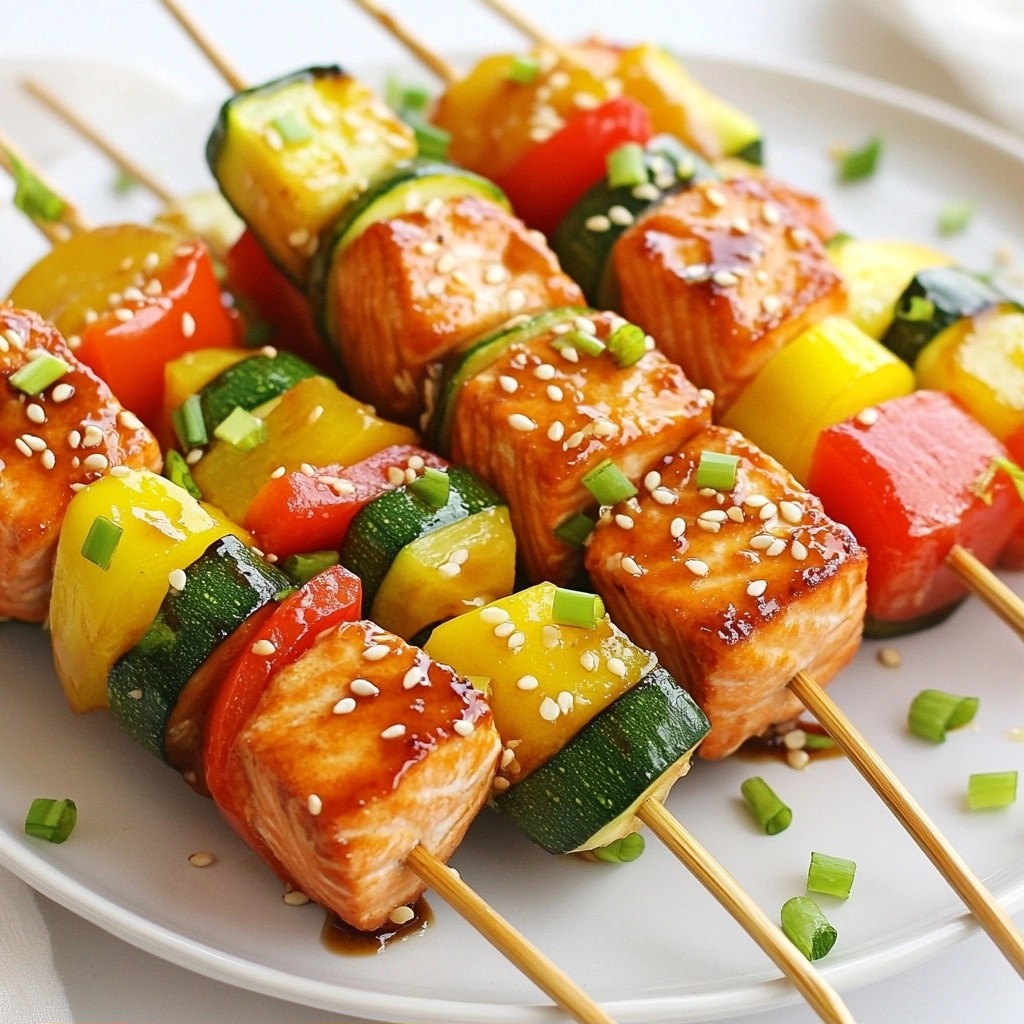 Sizzling 15-Minute Meals Teriyaki Salmon Skewers