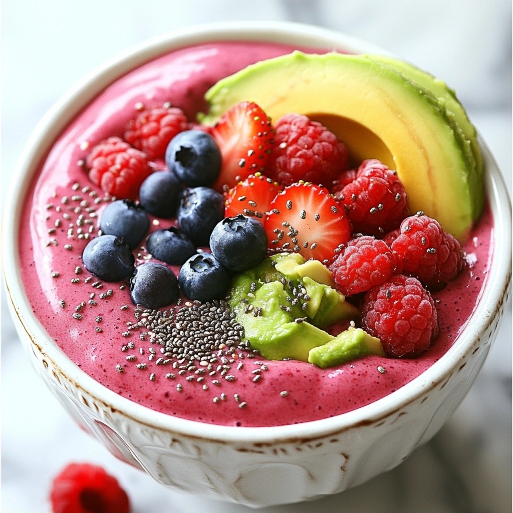 Fluffy 15-Minute Meals Avocado & Berry Smoothie Recipe