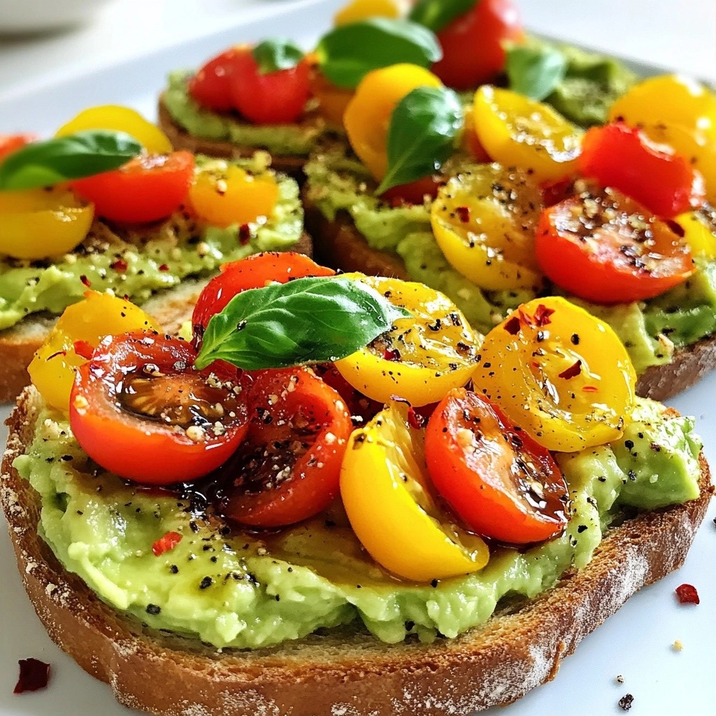 Simple Recipes Tomato Basil Avocado Toast Delight