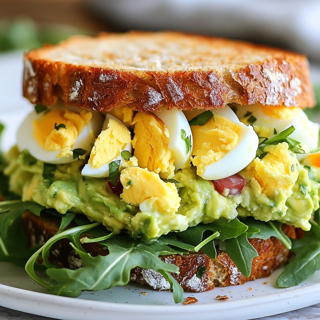 Zesty Fast Cooking Avocado & Egg Salad Sandwich Recipe