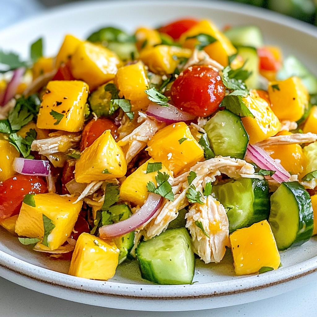 Tangy Fast Cooking Mango Chicken Salad Delight