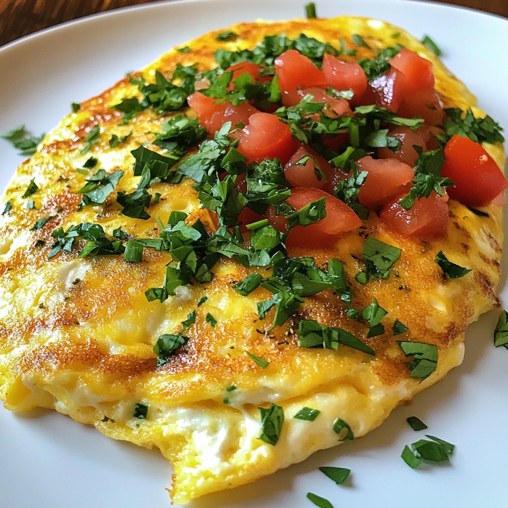 Fluffy 15-Minute Meals Cheese & Herb Omelette Recipe