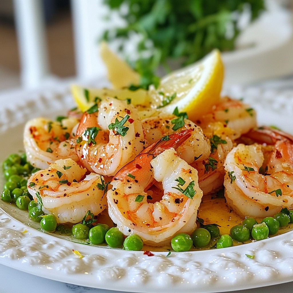 Easy Meals Garlic Buttered Shrimp & Peas Delight
