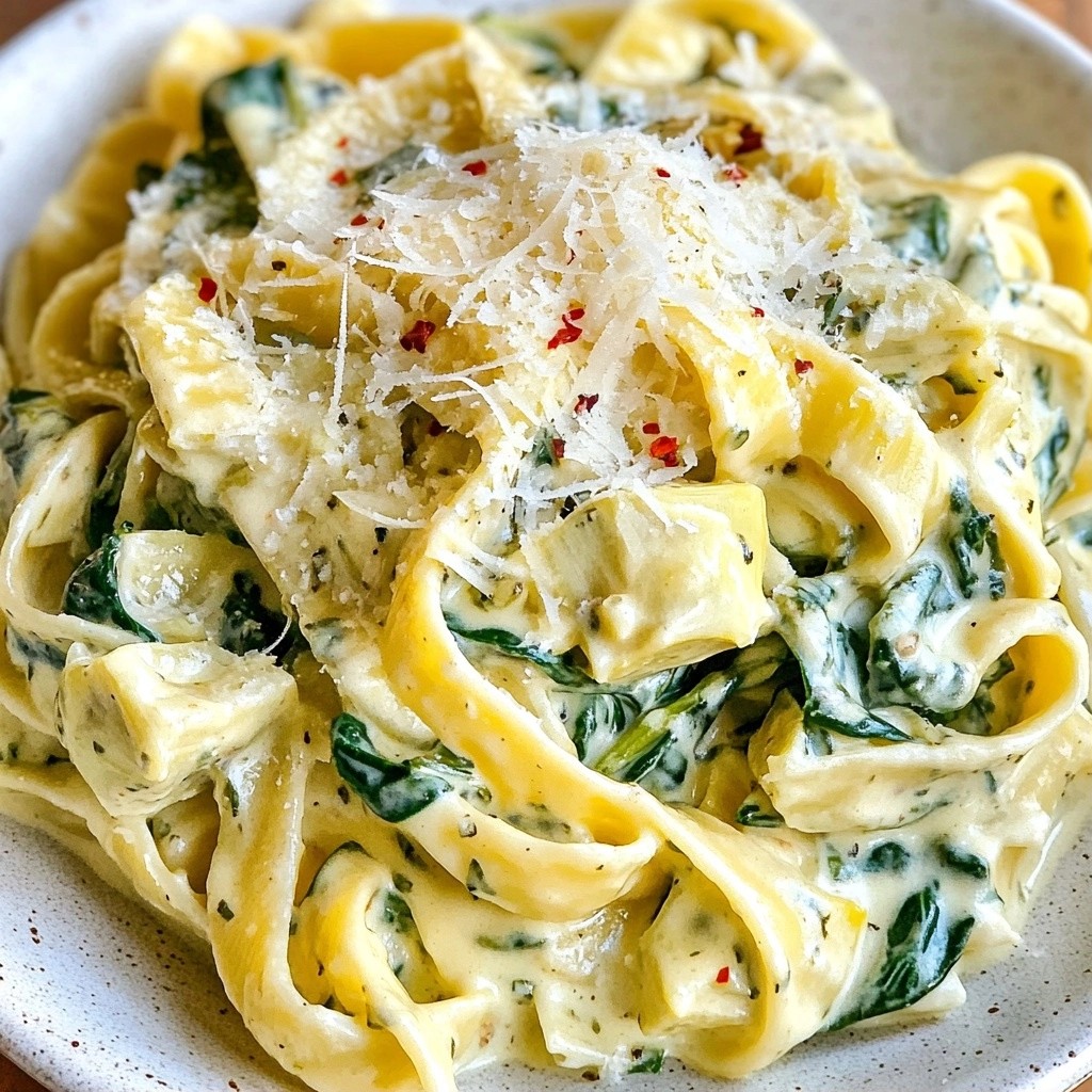 Simple Recipes Creamy Spinach Artichoke Pasta Delight