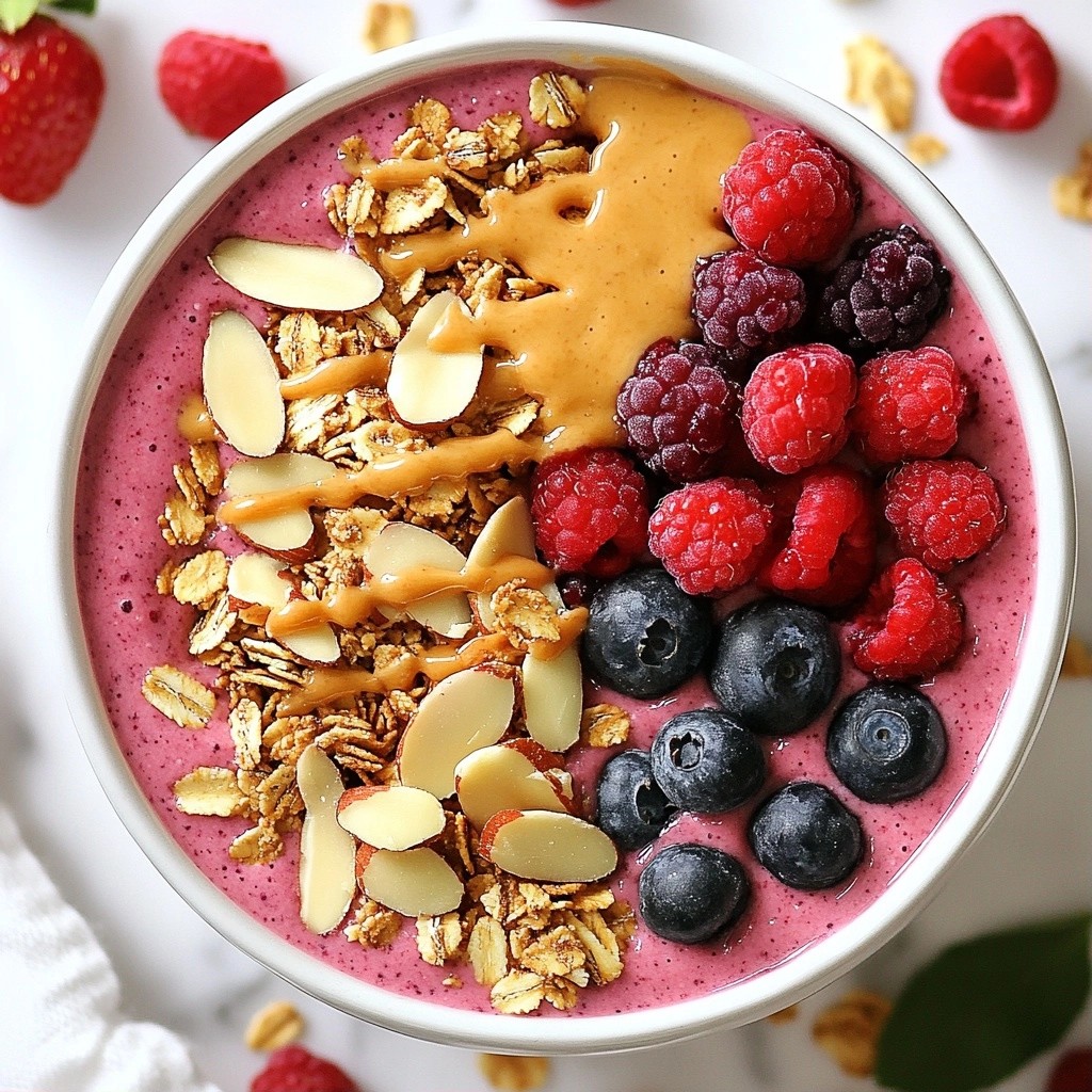 Fluffy 15-Minute Meals Almond Berry Smoothie Bowl Delight