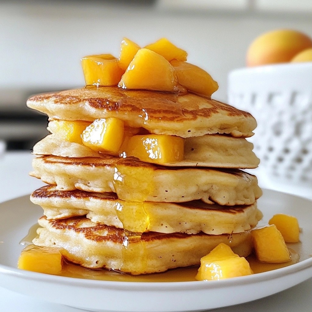 Fluffy Rapid Meals Peach Yogurt Pancakes Recipe