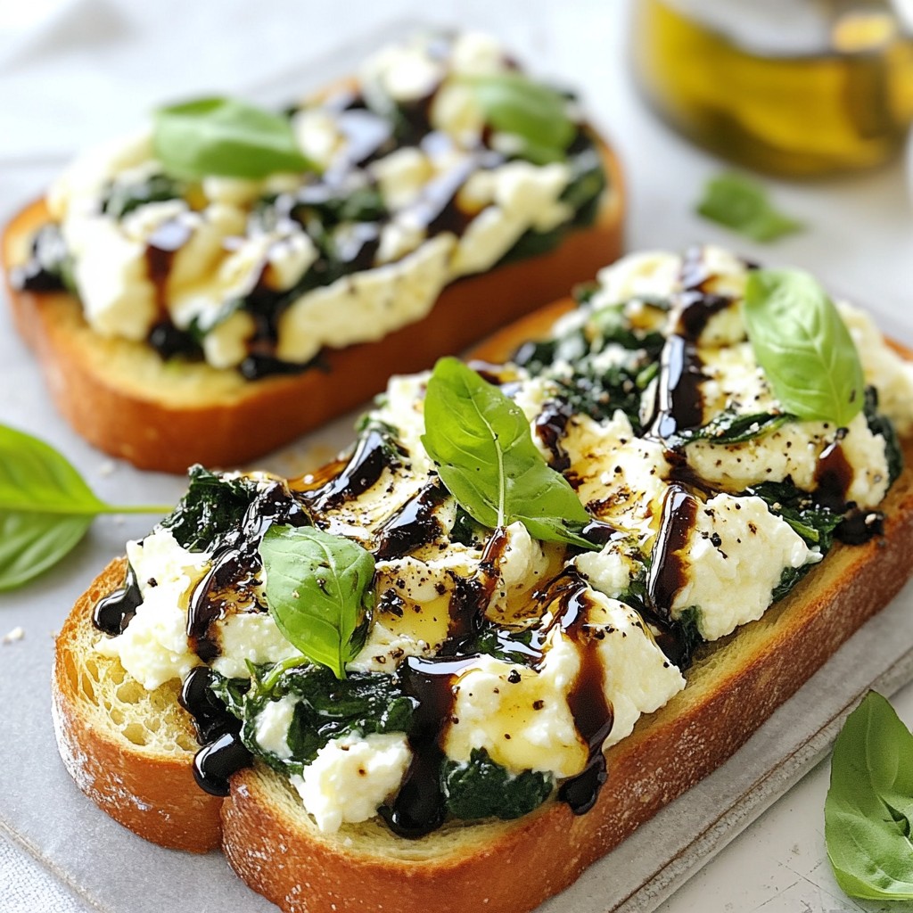 Fluffy Rapid Meals Ricotta & Spinach Toast Recipe