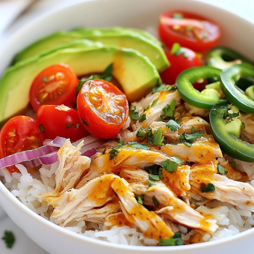 Quick Recipes Chicken & Avocado Rice Bowl Delight