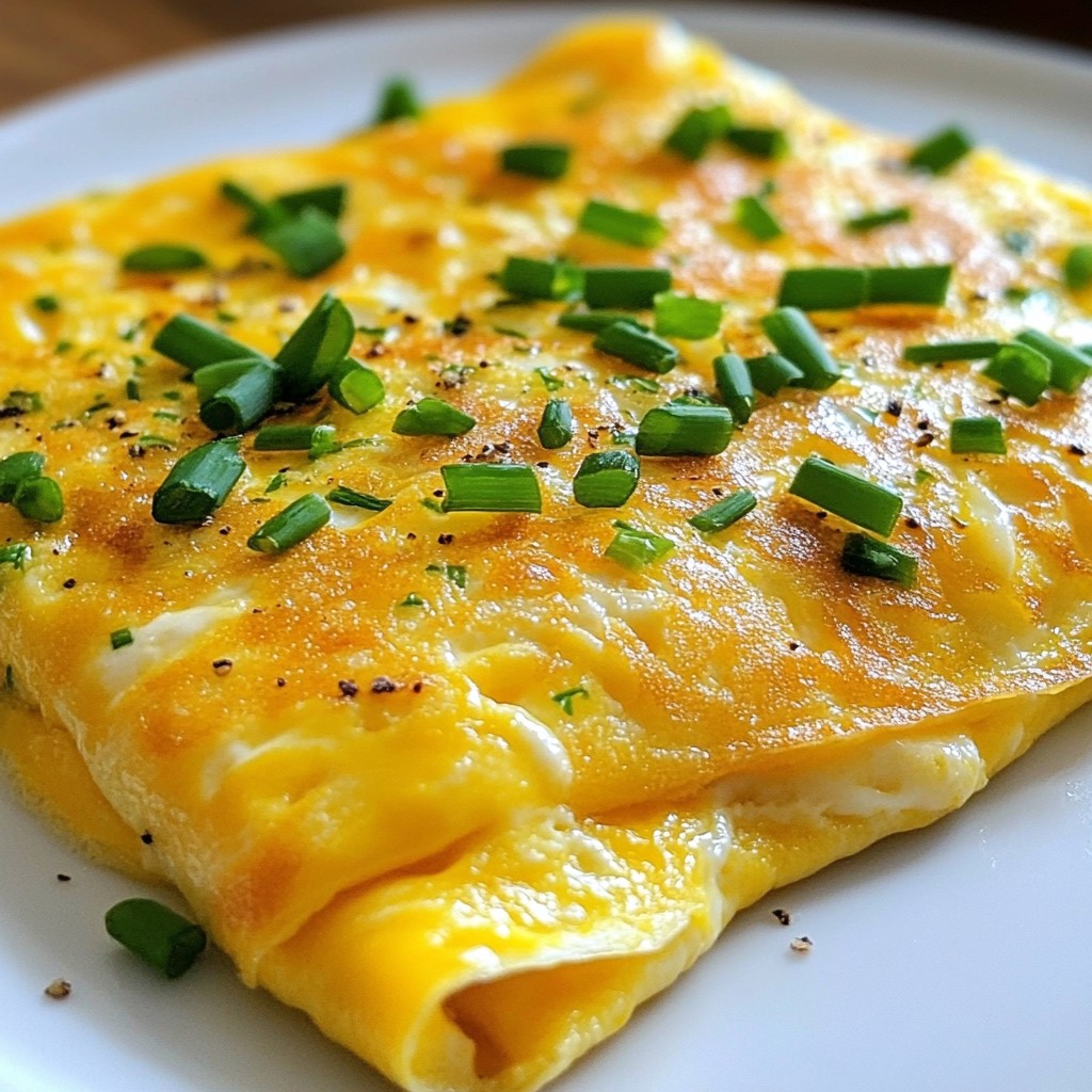 Fluffy Fast Cooking Cheddar & Chive Omelette Recipe