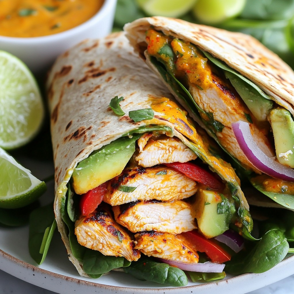 Quick Recipes Spicy Chicken & Avocado Wraps Delight
