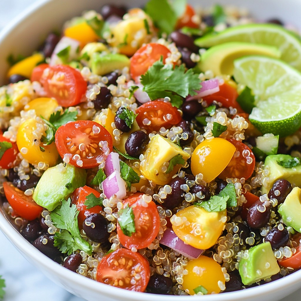 Zesty Fast Cooking Quinoa & Black Bean Salad Recipe