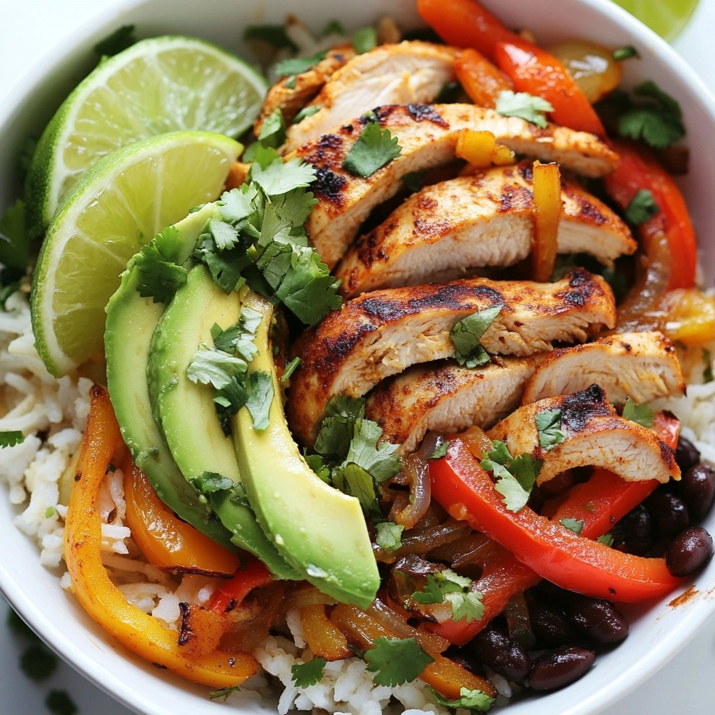 Sizzling 15-Minute Meals Chicken Fajita Bowl Recipe
