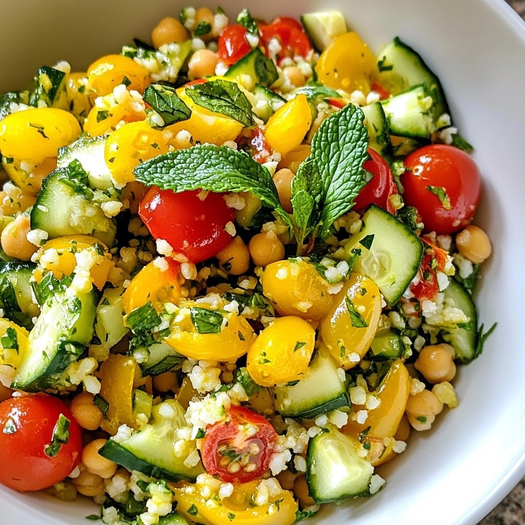 Simple Recipes Chickpea & Cucumber Tabbouleh Delight