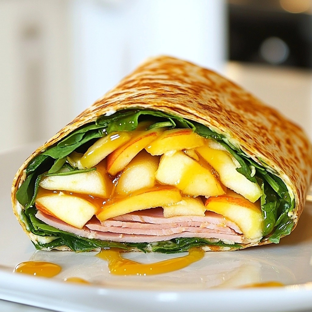 Fast Cooking Turkey Ham & Apple Wrap Delight