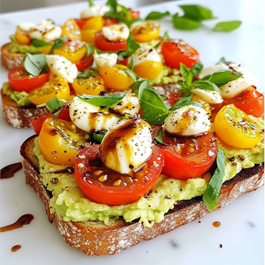 Easy Meals Caprese Avocado Toast Recipe Quick Treat