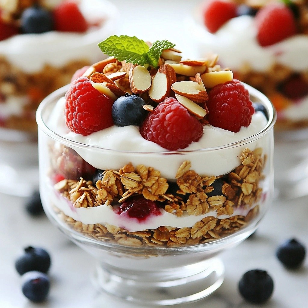 Fluffy Rapid Meals Vanilla Almond Granola Parfait Delight