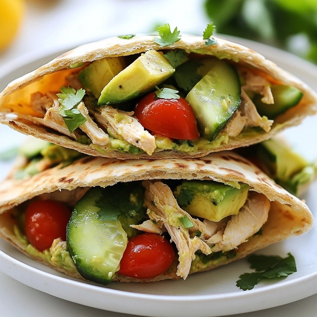 Quick Recipes Chicken Avocado Pita Pockets Delight