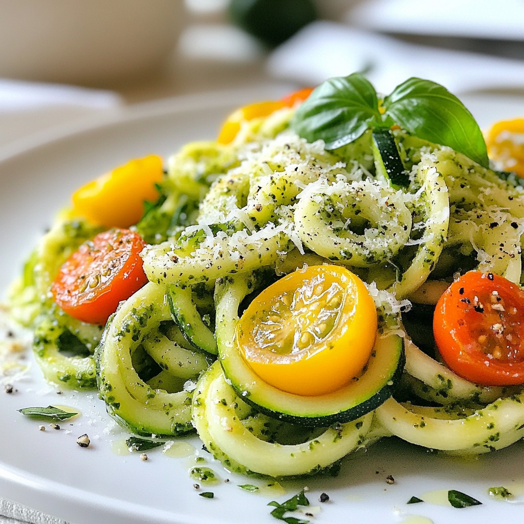 Rapid Meals Pesto Zucchini Noodles Quick and Easy Recipe