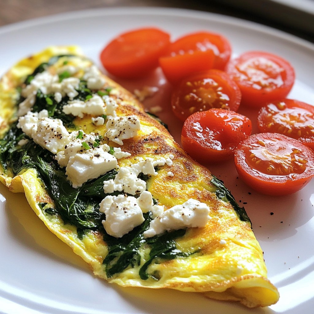 Fluffy Rapid Meals Spinach & Feta Omelette Recipe
