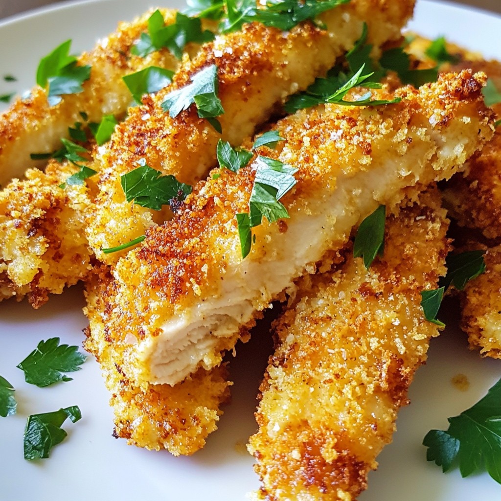 Simple Recipes Garlic Parmesan Chicken Strips Delight