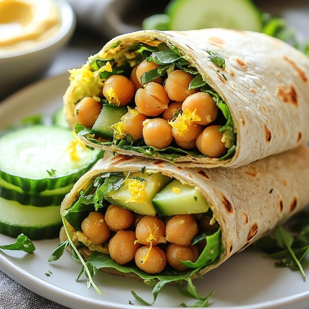 Easy Meals Lemon Herb Chickpea Wraps for Quick Lunch