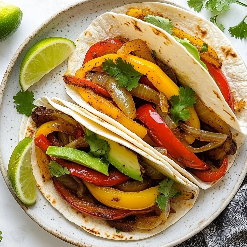 Sizzling 15-Minute Meals Pepper & Onion Fajitas Recipe
