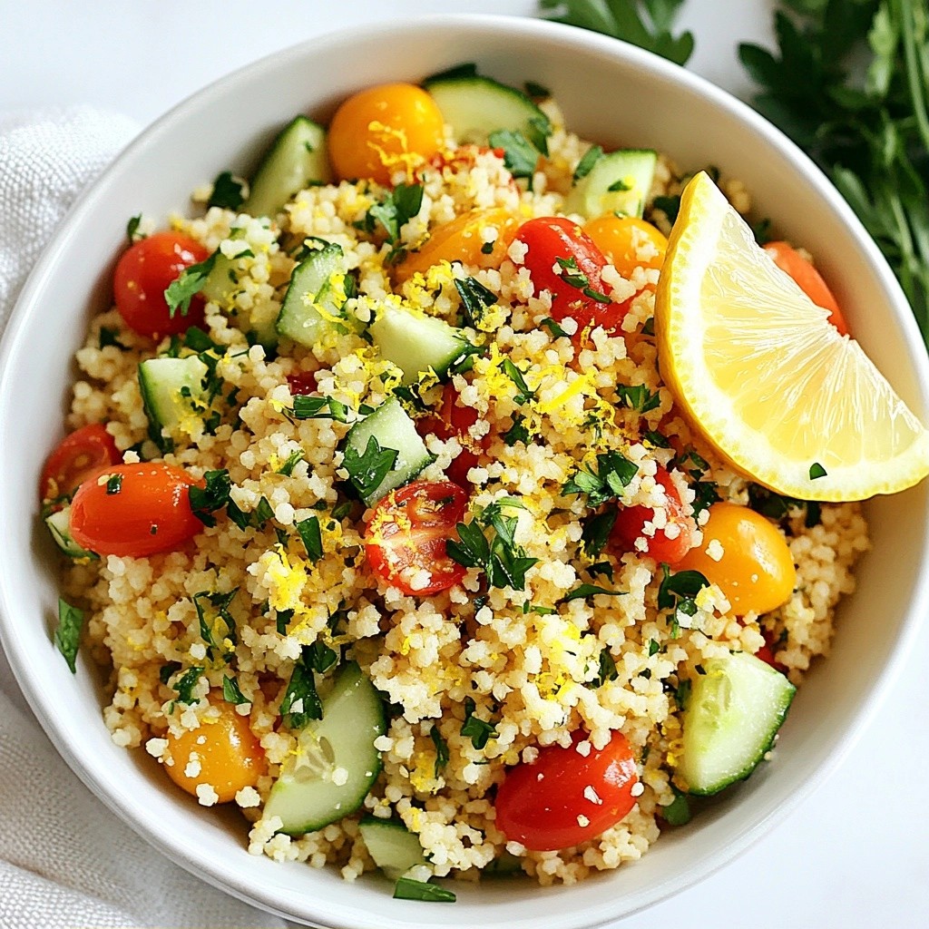 Zesty 15-Minute Meals Lemon Herb Couscous Recipe