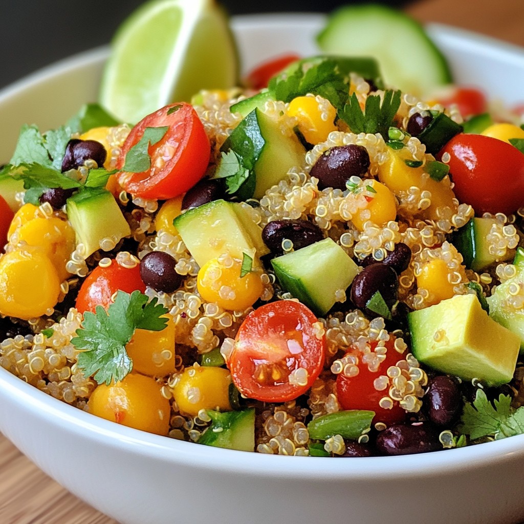 Zesty Fast Cooking Quinoa & Black Bean Salad Recipe