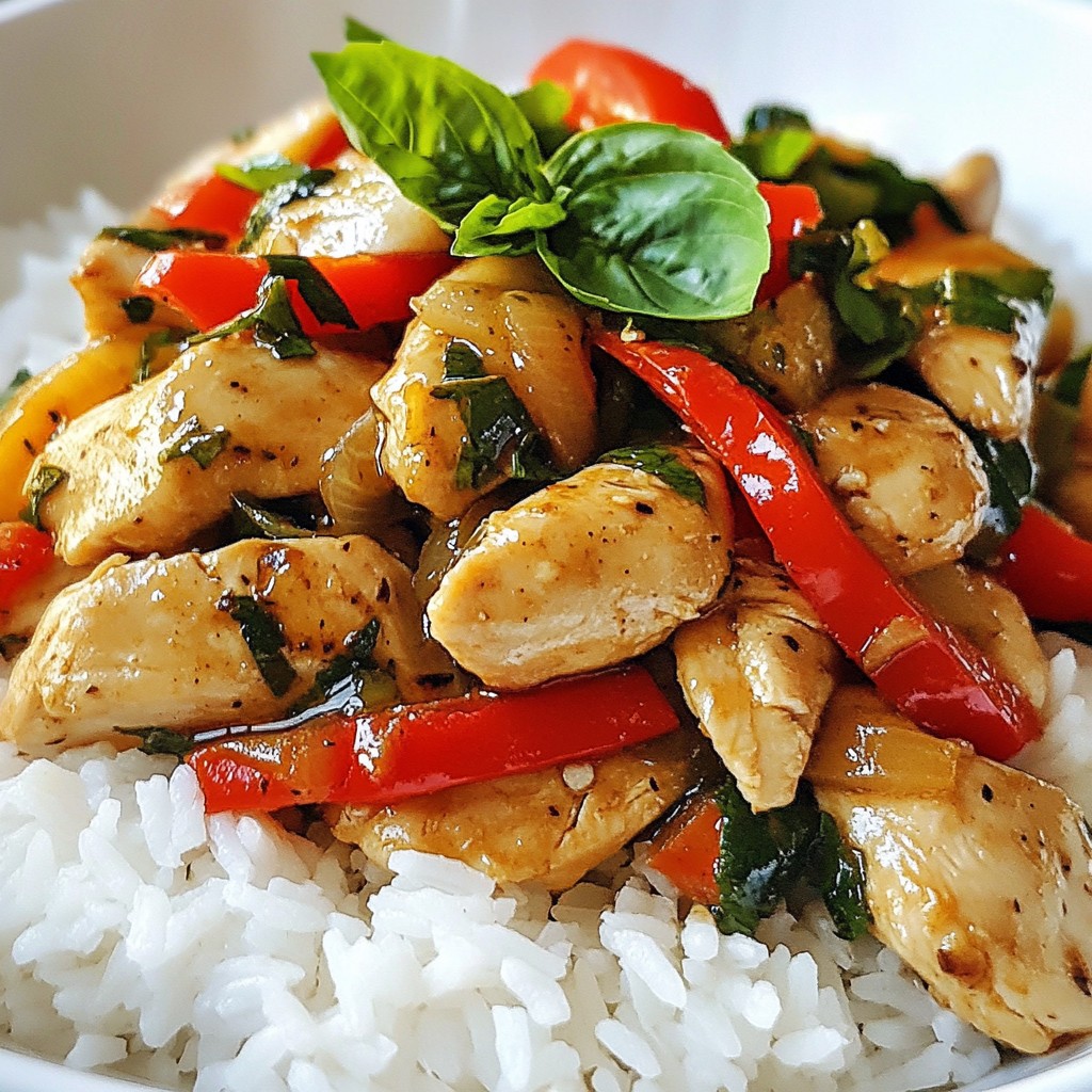 Spicy 15-Minute Meals Thai Basil Chicken Recipe