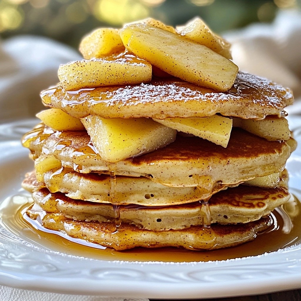 Fluffy 15-Minute Meals Cinnamon Apple Pancakes Recipe