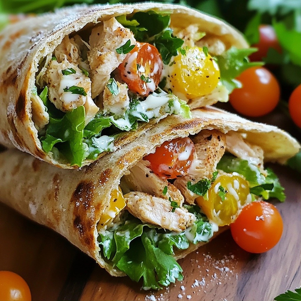 Rapid meals Chicken Caesar Pita Wraps for Quick Lunch
