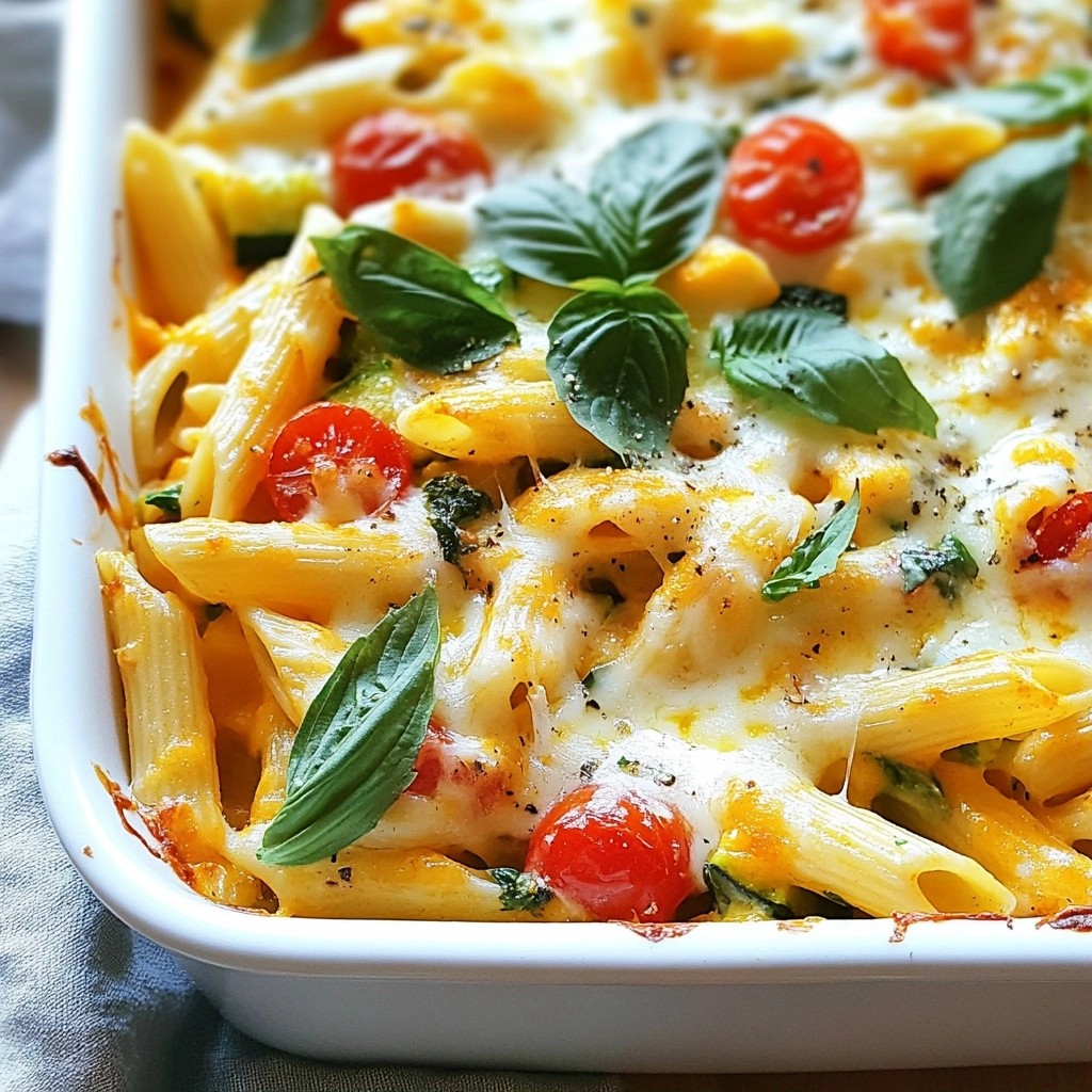 Cheesy 15-Minute Meals Veggie Pasta Bake Delight