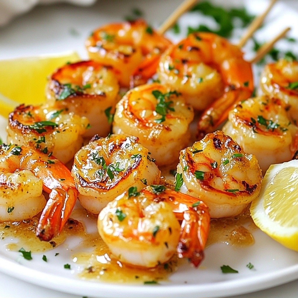 Savory 15-Minute Meals Garlic Butter Shrimp Skewers