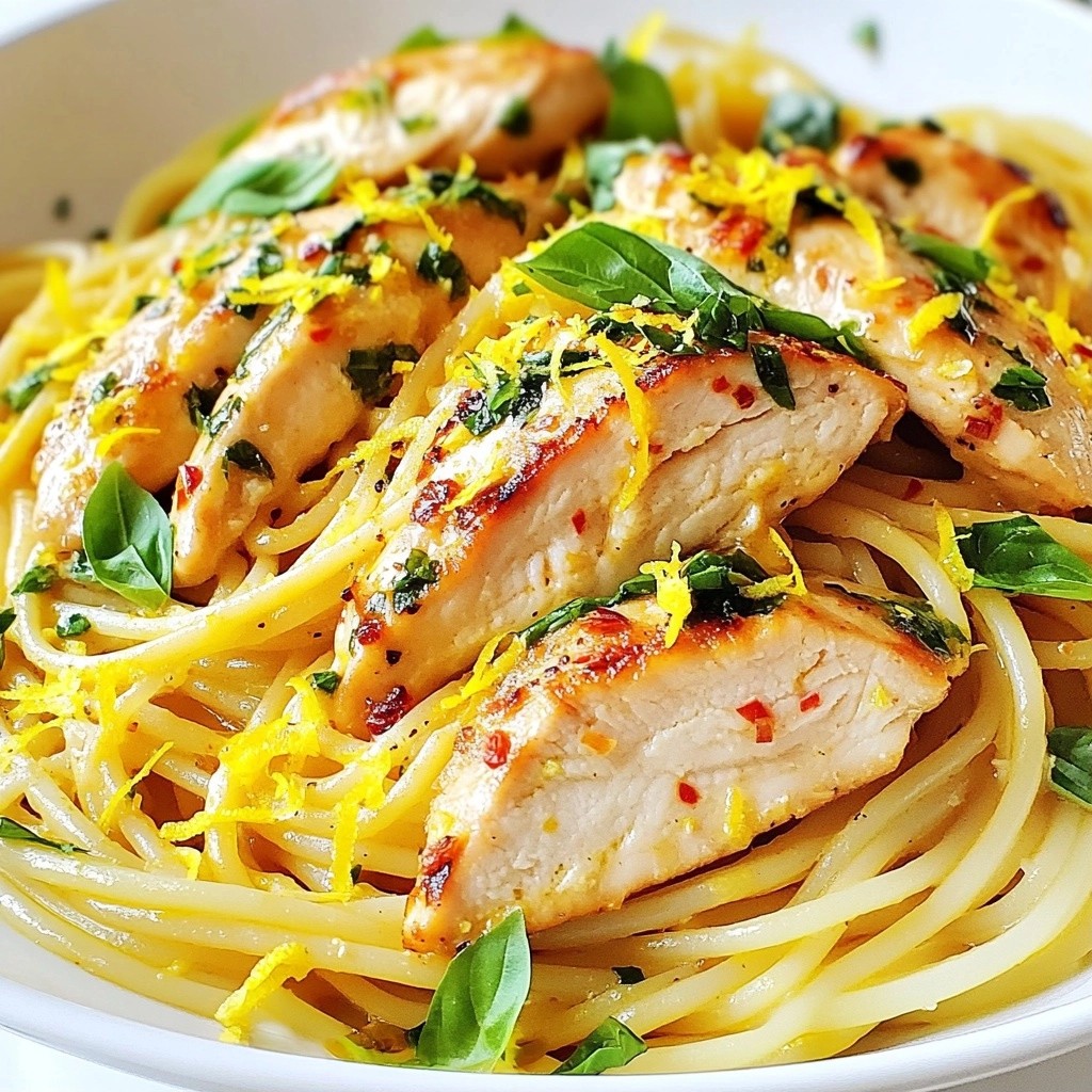 Tangy 15-Minute Meals Lemon Basil Chicken Pasta Delight