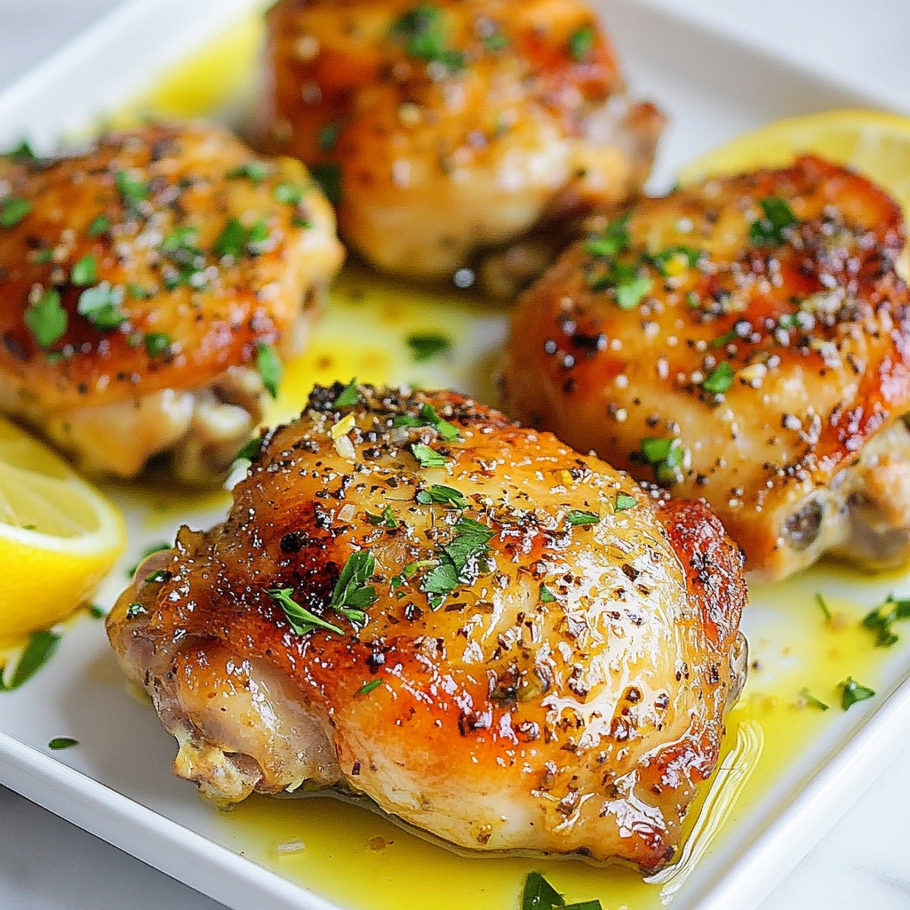 Easy Meals Lemon Garlic Chicken Thighs Quick Recipe
