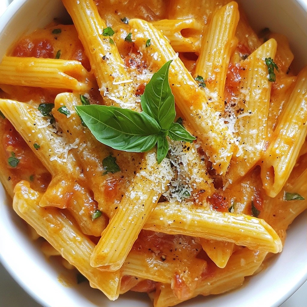 Easy Meals Creamy Tomato Basil Pasta Delightful Dish