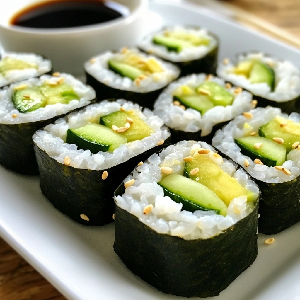 Creamy Quick Recipes Avocado & Cucumber Sushi Rolls
