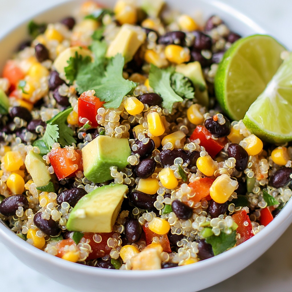 Zesty Fast Cooking Quinoa & Black Bean Salad Recipe