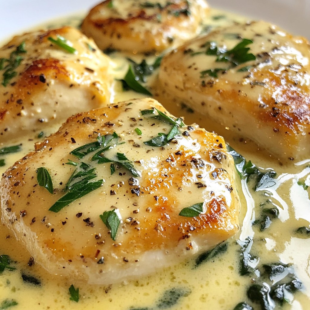 Savory 15-Minute Meals Creamy Garlic Chicken Dish