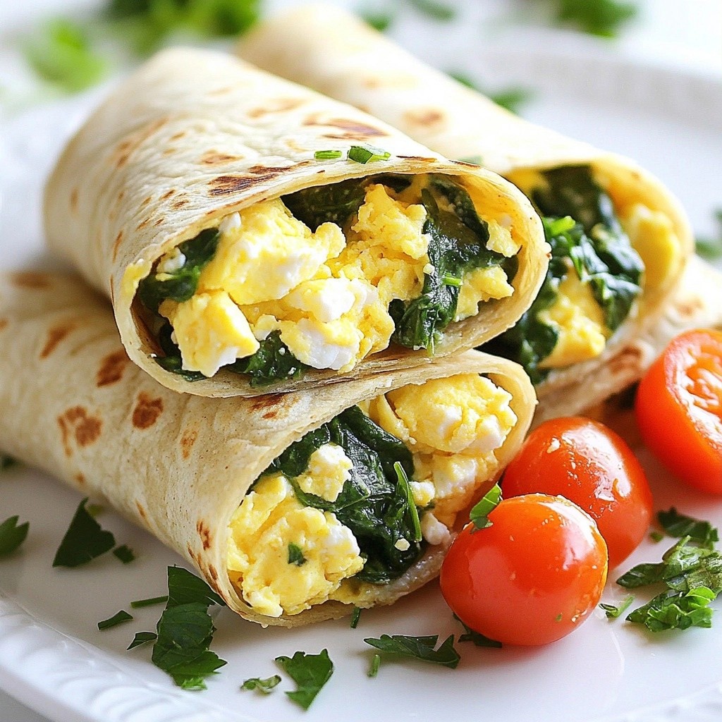 Fluffy Rapid Meals Spinach Feta Breakfast Wrap