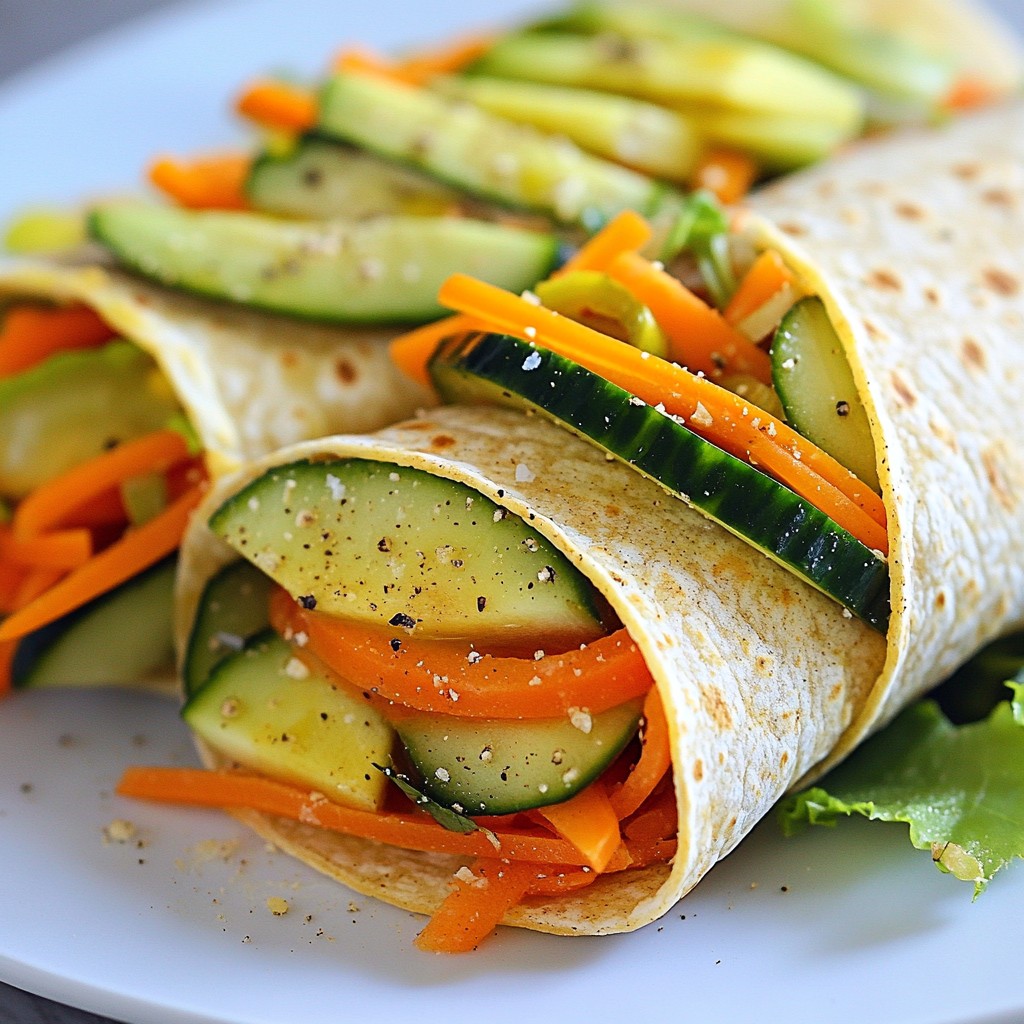 Quick Recipes Veggie Hummus Wraps Fresh and Tasty