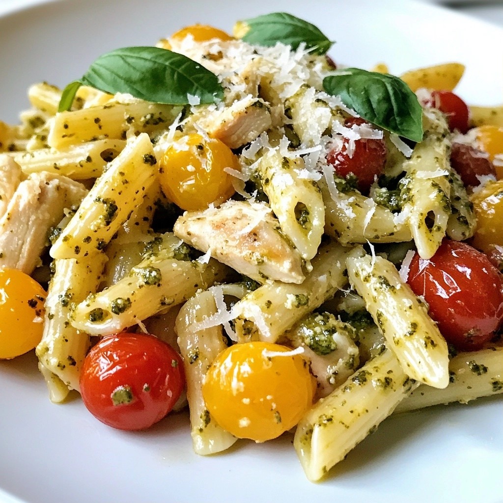 Savory 15-Minute Meals Pesto Chicken Pasta Delight