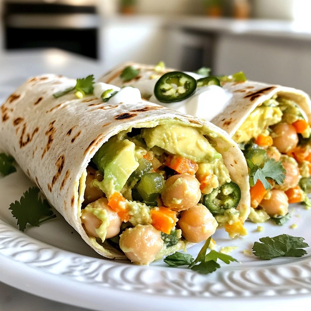 Zesty Fast Cooking Chickpea & Avocado Salad Wraps