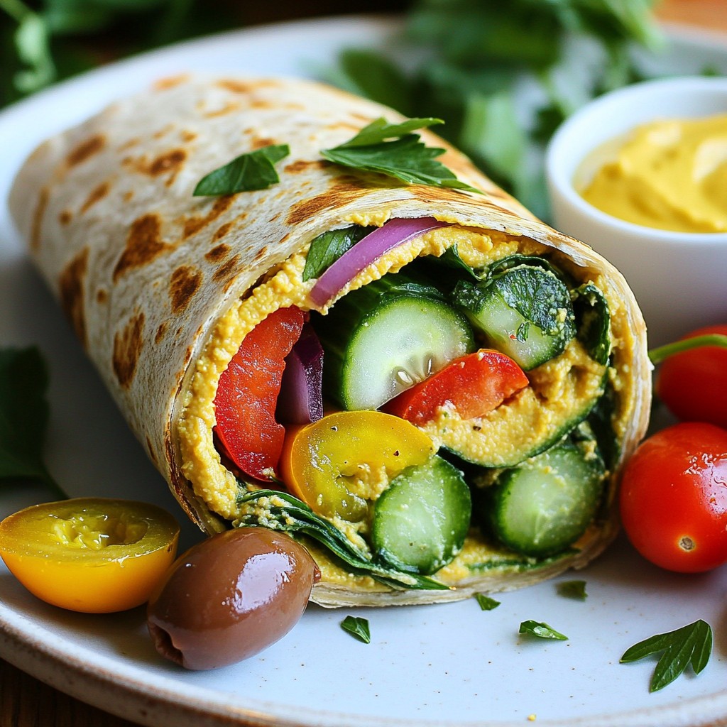 Simple Recipes Mediterranean Hummus & Veggie Wrap Delight